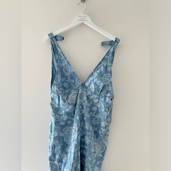 FREE PEOPLE Blue Dance All Night Jumpsuit 8 - Picture 5 of 5